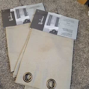 Revolution Beige Grommet Curtain Panels